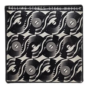 Vintage "ROLLING‎ STONES" "Steel Wheels"  BADGE BUTTON PINBACK PIN 1.5"